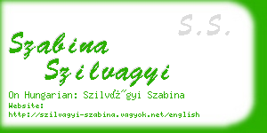 szabina szilvagyi business card